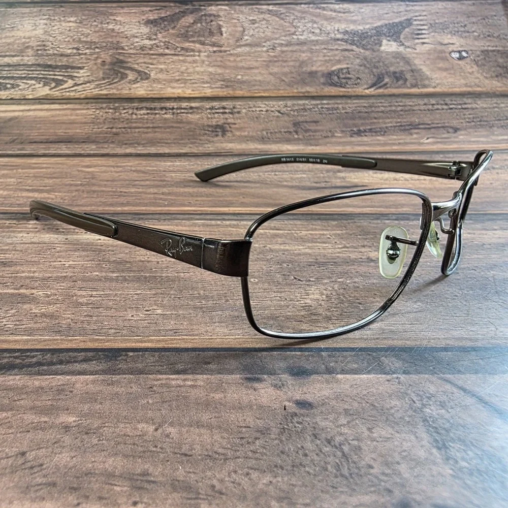 Ray-Ban Eyeglasses Frames RB3413 014/51 Mens 59mm Metal Rectangular Optical Glas